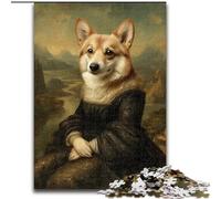Jigsaw Puzzles for Teenagers 1000 Mona Lisa Corgi, Elephant Toy Intellectual Game Birthday Present, Gifts, Wall Art for Ages 14+ (Size 26x38cm)
