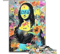 Jigsaw Puzzles for Teenagers 1000 Mona Lisa Graffiti for And 14 Years And over Educational Challenge Fun Activities at Home, Birthday Gifts, Travel Gifts (size 50x75cm)