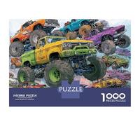 Jigsaw Puzzles for Teenagers 1000 Monster Truck Ramps Up Fun! Adult Puzzles Hands-on Game Pattern Assembly Deal As Gifts for The Whole Family 38x26cm/1000pcs