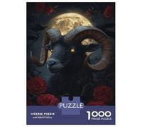 Jigsaw Puzzles for Teenagers 1000 Moonlit Ram's Gaze Puzzle for Adults Anti-Stress Toys Difficult Hard Deal As Gifts for The Whole Family 70x50cm/1000pcs