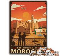 Jigsaw Puzzles for Teenagers 1000 Morocco 1000 Piece Puzzle,Stress Reliever Staycation Kill Time Wishlist with Santa Claus (26x38cm)