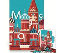 Jigsaw Puzzles for Teenagers 1000 Moscow Exact Cut Play Brain Teaser Gift Calm Play Time Xmas Art Gift (38x26cm)