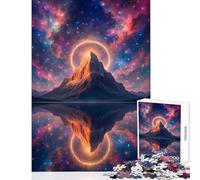 Jigsaw Puzzles for Teenagers 1000 Mountain Peak with Cosmic Reflection DIY Toys Great Gift for Games Brain Teaser Game Help The Brain Exercise Size 38x52cm