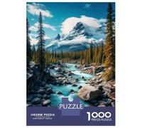 Jigsaw Puzzles for Teenagers 1000 Mountain River Scenery Jigsaw for Adults Family Games Pattern Assembly Help The Brain Exercise 52x38cm/1000pcs