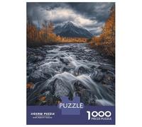 Jigsaw Puzzles for Teenagers 1000 Mountain Stream in Autumn Adult Puzzles Hands-on Game Pattern Assembly Deal As Gifts for The Whole Family 70x50cm/1000pcs