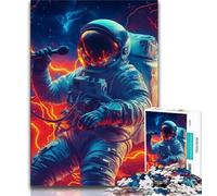 Jigsaw Puzzles for Teenagers 1000 Music Astronaut Adult Jigsaw,for Educational Game Challenge Toy Unique Home Decor And Gifts (size 75x50cm)