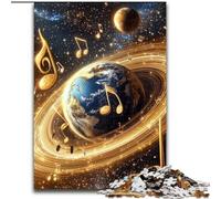 Jigsaw Puzzles for Teenagers 1000 Music Galaxy Earth, Toys Educational Games Stress Relieving Enhance Love between Couples (size 26x38cm)