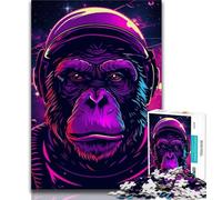 Jigsaw Puzzles for Teenagers 1000 Music Monkey Adult Jigsaw,Challenging Family Activity Games DIY Toy for Home Wall Decor Gifts (size 75x50cm)