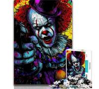 Jigsaw Puzzles for Teenagers 1000 Mysterious Clown Teenager Puzzles,Challenging Game for Is Ideal As A Gift for The Whole Family 26x38cm