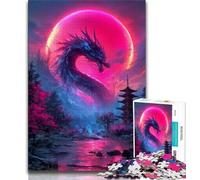 Jigsaw Puzzles for Teenagers 1000 Mysterious Dragon Adult Jigsaw,Challenging Game Toys Wall Decoration Unique Birthday And Xmas Gifts (size 38x26cm)
