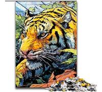 Jigsaw Puzzles for Teenagers 1000 Mysterious Tiger, Learning Educational for Is Ideal As A Gift for The Whole Family (Size 50x75cm)