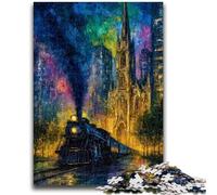 Jigsaw Puzzles for Teenagers 1000 Mystery Train 1000 Piece Puzzle,Learning Educational Toys Family Games Gifts for Friends And Family (50x75cm)