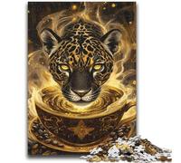 Jigsaw Puzzles for Teenagers 1000 Mystical Jaguar Spirit Educational Family Game Wall Decoration Unique Birthday And Xmas Gifts 26x38cm