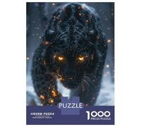 Jigsaw Puzzles for Teenagers 1000 Mythical Black Leopard Adult Puzzles Hands-on Game Pattern Assembly Deal As Gifts for The Whole Family 70x50cm/1000pcs