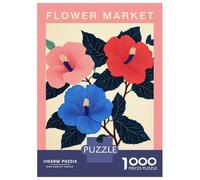 Jigsaw Puzzles for Teenagers 1000 Naples Flower Market Poster Adult Jigsaw Puzzle Relax Games Difficult Challenge Unique Birthday And Gifts 70x50cm/1000pcs