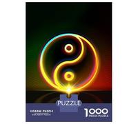Jigsaw Puzzles for Teenagers 1000 Neon Glyph Mandala Rune Adult Puzzles Hands-on Game Pattern Assembly Deal As Gifts for The Whole Family 38x26cm/1000pcs