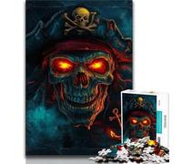 Jigsaw Puzzles for Teenagers 1000 Neon Pirate Captain Teenager Puzzles,Challenging Game for Is Ideal As A Gift for The Whole Family 26x38cm