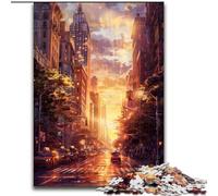 Jigsaw Puzzles for Teenagers 1000 New York Street Family Game Stress Reliever Difficult Challenge Secret Santa Gifts (50x70cm) 1000pcs