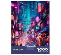Jigsaw Puzzles for Teenagers 1000 Night City Landscape 2 Puzzle for Adults Brain Teaser Game Analysis And Logic Stress Reduction Gifts 52x38cm/1000pcs