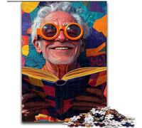 Jigsaw Puzzles for Teenagers 1000 Old Man Reading A Book, Learning Educational for Is Ideal As A Gift for The Whole Family (Size 50x75cm)