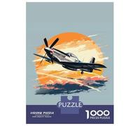Jigsaw Puzzles for Teenagers 1000 P51 Mustang Plane Puzzles for Adults Hands-on Game Stress Reliever Help The Brain Exercise 70x50cm/1000pcs