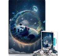 Jigsaw Puzzles for Teenagers 1000 Panda Naps 1000 Piece Puzzle,Stress Reliever Staycation Kill Time Wishlist with Santa Claus 38x26cm