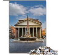 Jigsaw Puzzles for Teenagers 1000 Pantheon Rome Italy Poster, for And 14 Years And over for Educational Game Challenge Toy Gift for Birthdays 50x75cm
