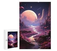 Jigsaw Puzzles for Teenagers 1000 PCS Alien Landscape with Pink Trees Jigsaw Puzzles for Teenagers Enhance Memory for Birthday, Chrismas Beautiful Design Game 1000 PCS