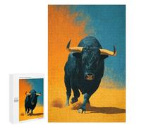 Jigsaw Puzzles for Teenagers 1000 PCS Black Bull Charging Jigsaw Puzzles for Teenagers Enhance Memory for Birthday, Chrismas Beautiful Design Game 1000 PCS
