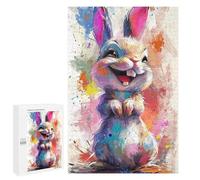 Jigsaw Puzzles for Teenagers 1000 PCS Colorful Bunny Art Print Jigsaw Puzzles for Teenagers Enhance Memory for Birthday, Chrismas Beautiful Design Game 1000 PCS