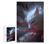 Jigsaw Puzzles for Teenagers 1000 PCS Ethereal White Fox Artwork Jigsaw Puzzles for Teenagers Enhance Memory for Birthday, Chrismas Beautiful Design Game 1000 PCS