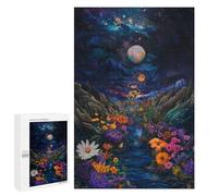 Jigsaw Puzzles for Teenagers 1000 PCS Fantasy Forest Stream Night Sky Jigsaw Puzzles for Teenagers Enhance Memory for Birthday, Chrismas Beautiful Design Game 1000 PCS