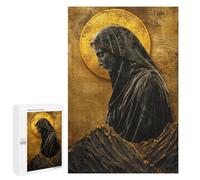 Jigsaw Puzzles for Teenagers 1000 PCS Golden Virgin Mary Statue Jigsaws for Adults Puzzle Hand Speed Race for Birthday, Chrismas Challenging Game Gifts 1000 PCS