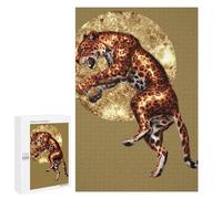 Jigsaw Puzzles for Teenagers 1000 PCS Leopard Moon Illustration Art Print Jigsaw Puzzles for Teenagers Enhance Memory for Birthday, Chrismas Beautiful Design Game 1000 PCS