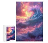 Jigsaw Puzzles for Teenagers 1000 PCS Ocean Wave Sunset Jigsaw Puzzles for Teenagers Enhance Memory for Birthday, Chrismas Beautiful Design Game 1000 PCS