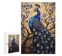 Jigsaw Puzzles for Teenagers 1000 PCS Stained Glass Peacock Artwork Jigsaws for Adults Puzzle Hand Speed Race for Birthday, Chrismas Challenging Game Gifts 1000 PCS