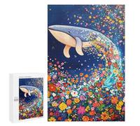 Jigsaw Puzzles for Teenagers 1000 PCS Whale Flowers Ocean Art Print Jigsaws for Adults Puzzle Hand Speed Race for Birthday, Chrismas Challenging Game Gifts 1000 PCS