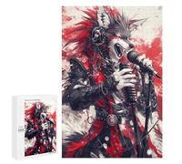 Jigsaw Puzzles for Teenagers 1000 PCS Wolf Rock Star Art Print Jigsaws for Adults Puzzle Hand Speed Race for Birthday, Chrismas Challenging Game Gifts 1000 PCS