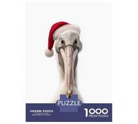Jigsaw Puzzles for Teenagers 1000 Pelican Wearing A Santa Hat Puzzles for Adults Hands-on Game Stress Reliever Help The Brain Exercise 38x26cm/1000pcs