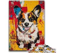 Jigsaw Puzzles for Teenagers 1000 Pembroke Welsh Corgi Dog 1000 Pieces for Teenagers,Challenging Game Gifts for Is Ideal As A Gift for The Whole Family (50x75cm)