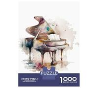Jigsaw Puzzles for Teenagers 1000 Piano Watercolor Adult Puzzles Hands-on Game Pattern Assembly Deal As Gifts for The Whole Family 70x50cm/1000pcs