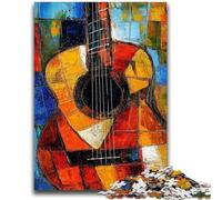 Jigsaw Puzzles for Teenagers 1000 Piece Abstract Guitar 1000 Piece Puzzle,Fun Activity for Home, Rainy Days Toys, Birthday Gifts (75x50cm)