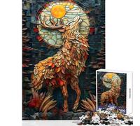 Jigsaw Puzzles for Teenagers 1000 Piece Abstract Raising Deer Impossible Game For Family Fun Toy Wall Decor Great Gift for Gaming (50x75cm)