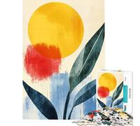 Jigsaw Puzzles for Teenagers 1000 Piece Abstract Sunshine - Minimalist Tropical Bloom Educational Games Toy Intellectual Game Great Gifts for Games A Work of Art (Size 38x26cm)