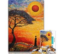 Jigsaw Puzzles for Teenagers 1000 Piece African Grasslands,Help The Brain Exercise Addictive Toys to Cultivate Patience Artists Collection,Fine Art (38x26cm)