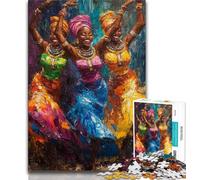 Jigsaw Puzzles for Teenagers 1000 Piece African Woman, Brain Intelligence Challenge Addictive Toys,gifts for Friends And Family for Age 14 Years Up 38x26cm