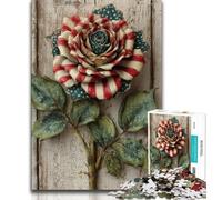 Jigsaw Puzzles for Teenagers 1000 Piece American Flag Roses,family Fun Games Fun at Home Activities,Birthday Present,Travel Gifts (75x50cm)