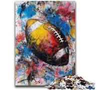 Jigsaw Puzzles for Teenagers 1000 Piece American Football Stress Reliever Staycation Kill Time with Matching Poster And Trivia Sheet 50x75cm
