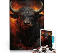 Jigsaw Puzzles for teenagers 1000 Piece Angry bull Educational Game Challenge Toy for is ideal as a gift for the whole family 50x70cm