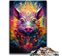Jigsaw Puzzles for Teenagers 1000 Piece Animal Art Pig Adult Jigsaw,Artistic Wall Decor & Birthday Gift Idea for Friends, Home Office (50x75cm)